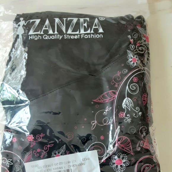 NEW ZANZEA STREETWEAR FAUX LEATHER BANDAGE STRIP LEGGINGS SZ S - Picture 7 of 7